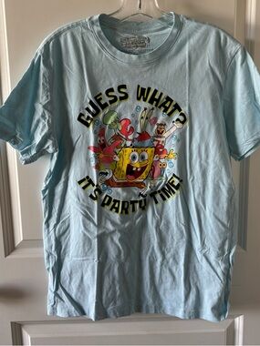 SpongeBob Squarepants Blue Party Time Graphic Tee